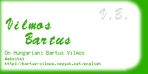 vilmos bartus business card